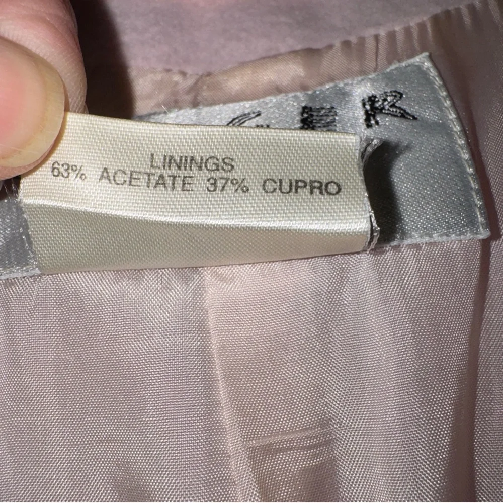 Jaegar Wool Silk Blend Pink 2 pc Skirt Suit Womens 10 Vintage British Luxury - Picture 9 of 16